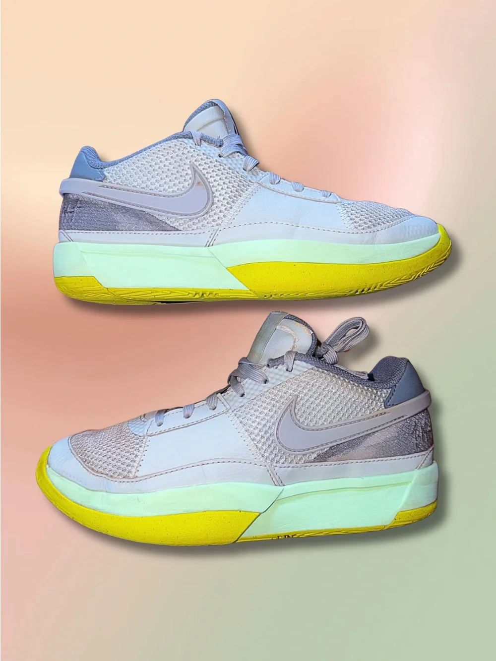 Nike Ja 1 GS 5Y Light Smoke Grey Volt DX2294-003 Basketball Shoes
